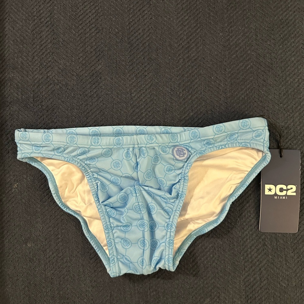 DC2 | Mens XS | Mono Blue Swim Mini Briefs | NWT - Picture 3 of 7